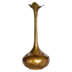 Susse Frères / Hippolyte Gautruche - Jugendstil Vase 'Oignon' aus vergoldeter Bronze 