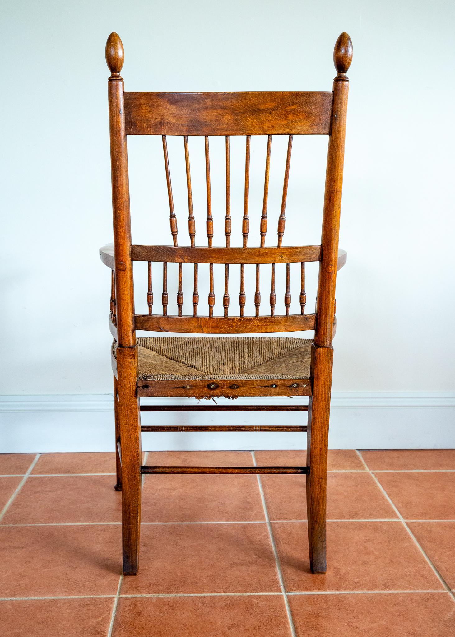 Sussex Chair Liberty Arts & Crafts William Birch E.G. Punnett Morris Style 1900s For Sale 9
