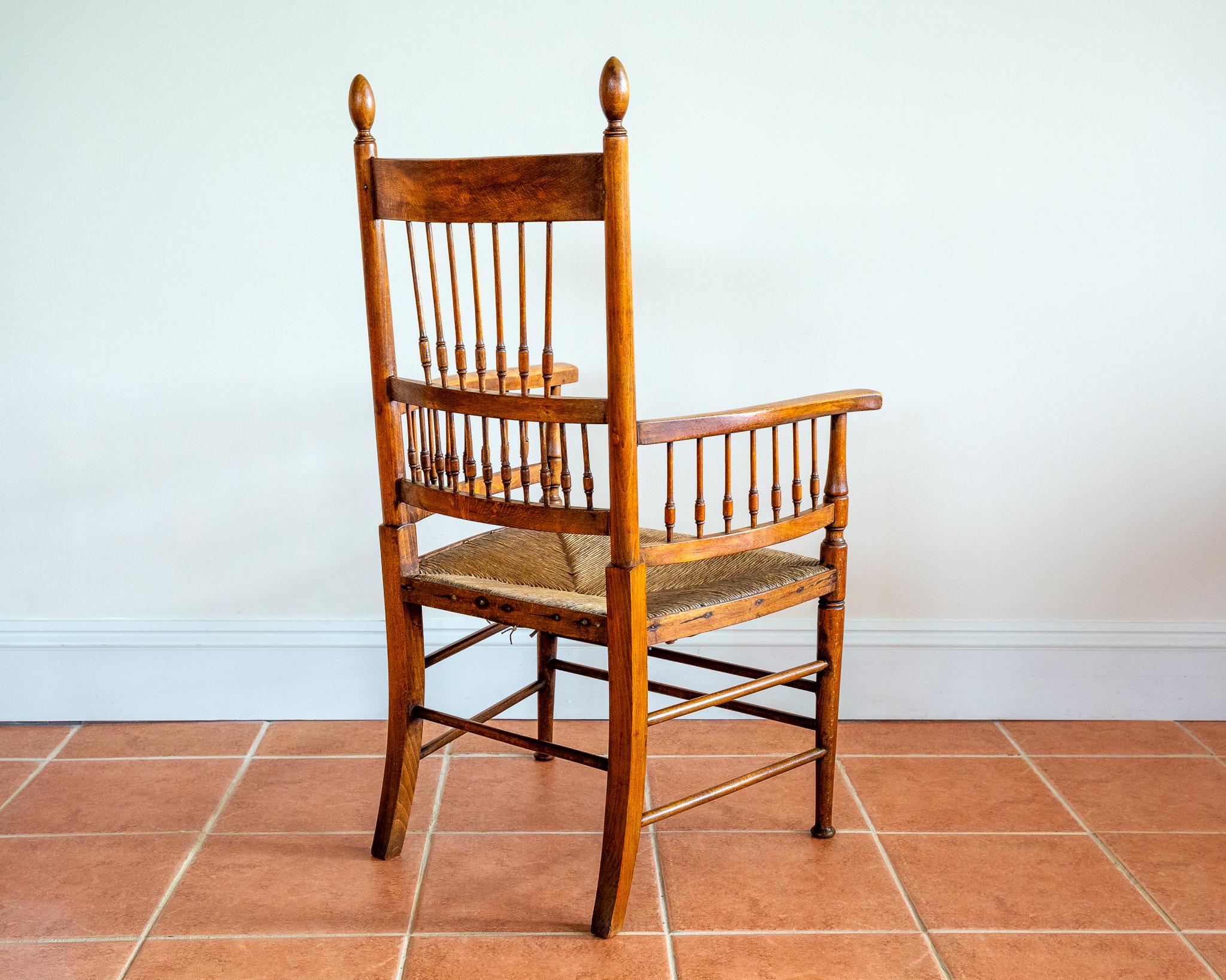 Arts and Crafts Sussex Chair Liberty Arts & Crafts William Birch E.G. Punnett Morris Style 1900s For Sale