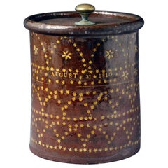 Sussex Pottery Slipware Jar Dated August 31st 1810