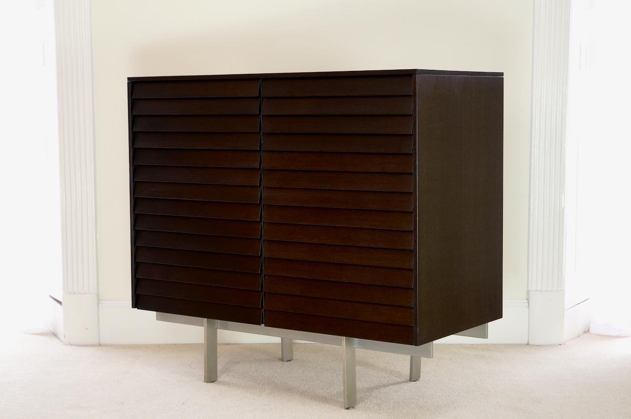 Contemporary Sussex Sideboard, Terence Woodgate, Dark Brown / Black Oak Cabinet with Drawers