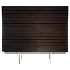 Sussex Sideboard, Terence Woodgate, Dark Brown / Black Oak Cabinet with Drawers