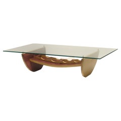Custom Coffee Table sustainable Chianti barrel oak modern design handmade Italy