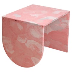 Contemporary Pink Coffee Table Handcrafted 100% Recycled Plastic by Anqa Studios