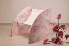 Contemporary Pink Lounge Chair Handcrafted 100% Recycled Plastic by Anqa Studios