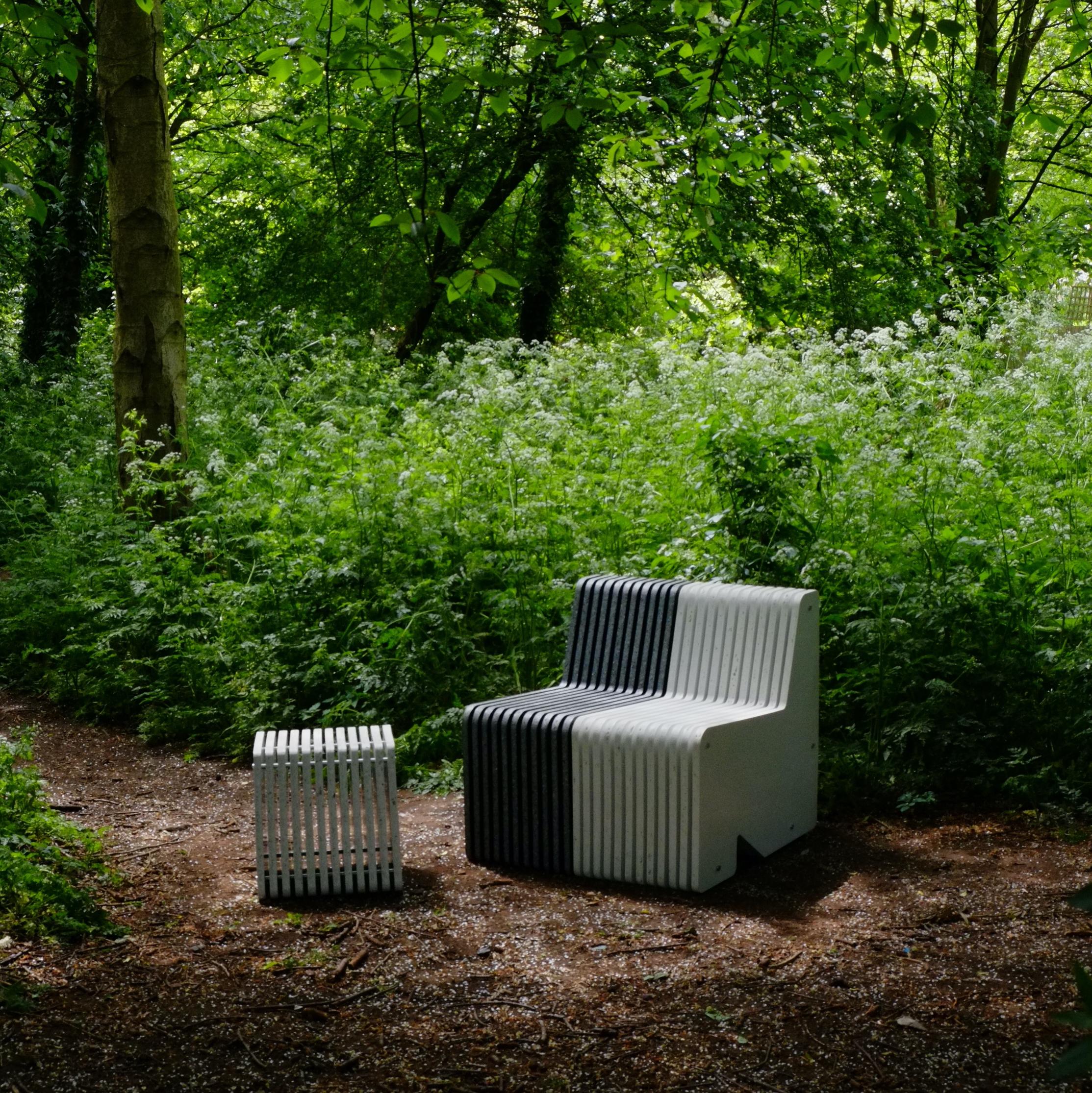 English Inside / Outside Jää Cube Side Table / Seat - Recycled Plastic - Pair Available For Sale