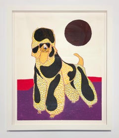 Susumu Kamijo Unique Pastel Poodle Print, 2018, Framed, "The Magic Hour"