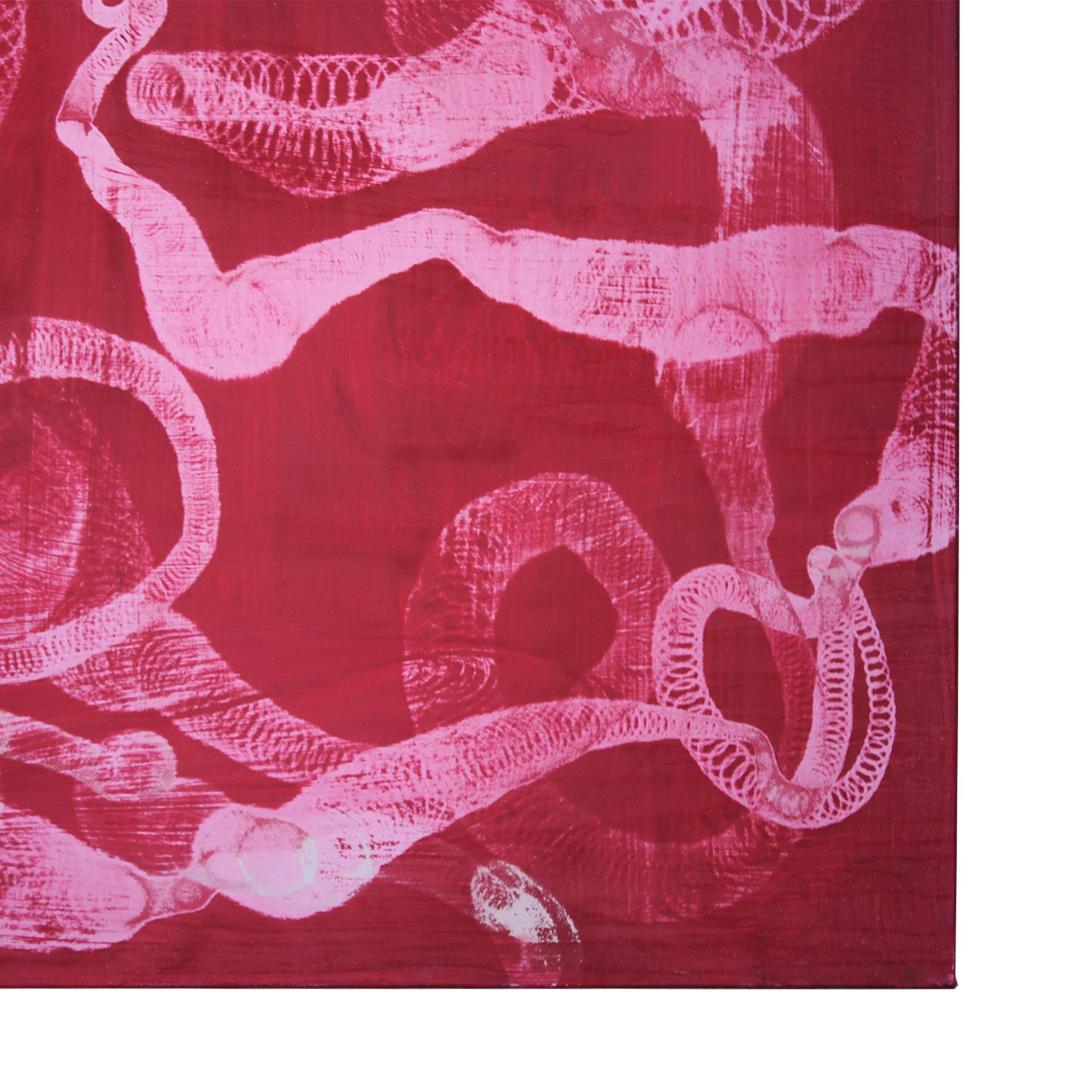 Quantum Pink 2023 von Susy Gomez Gemischte Medien auf Leinwand im Angebot 5