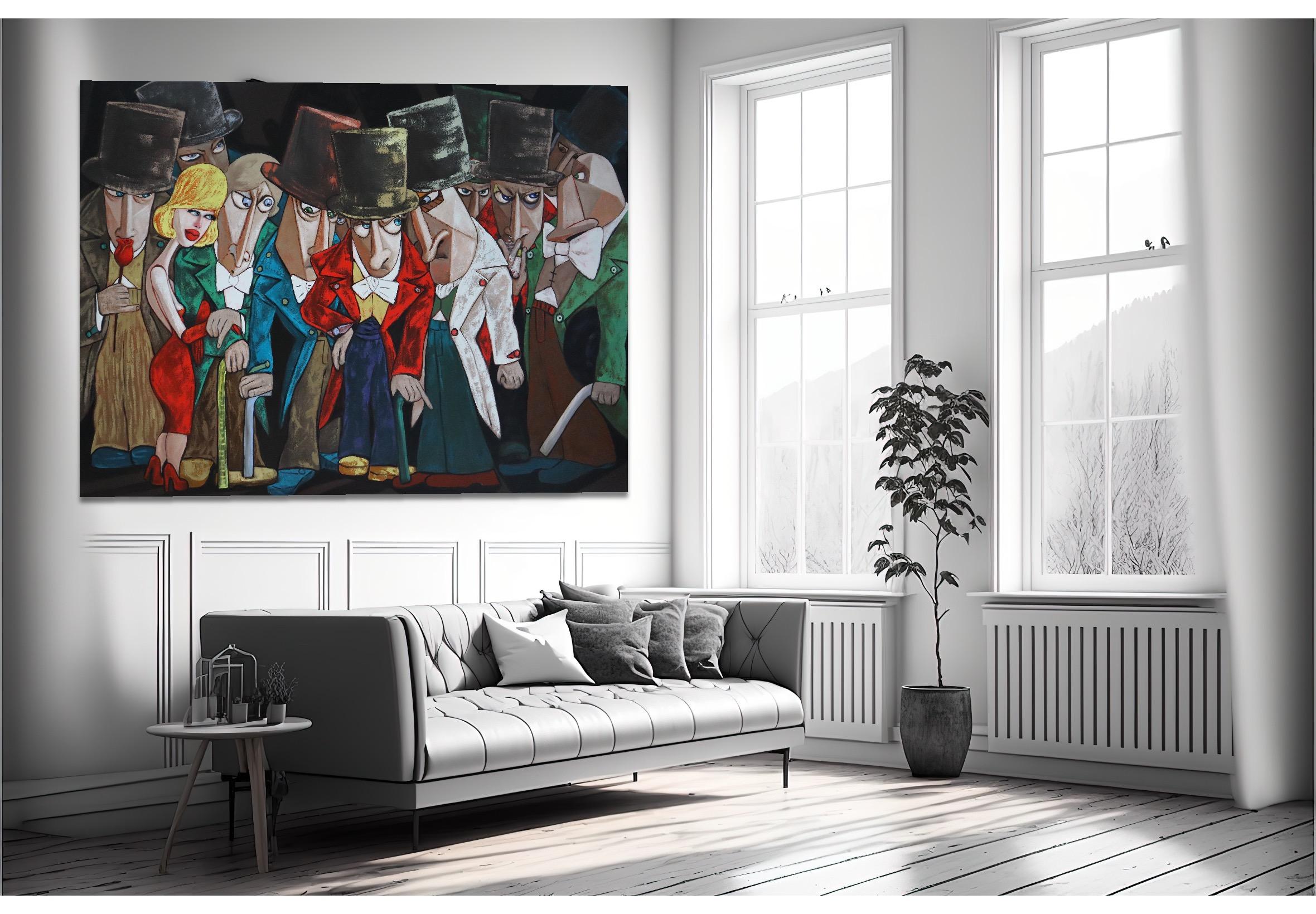 10 Angry Men - Painting Surrealismo di Suthamma (Ta) Byrne