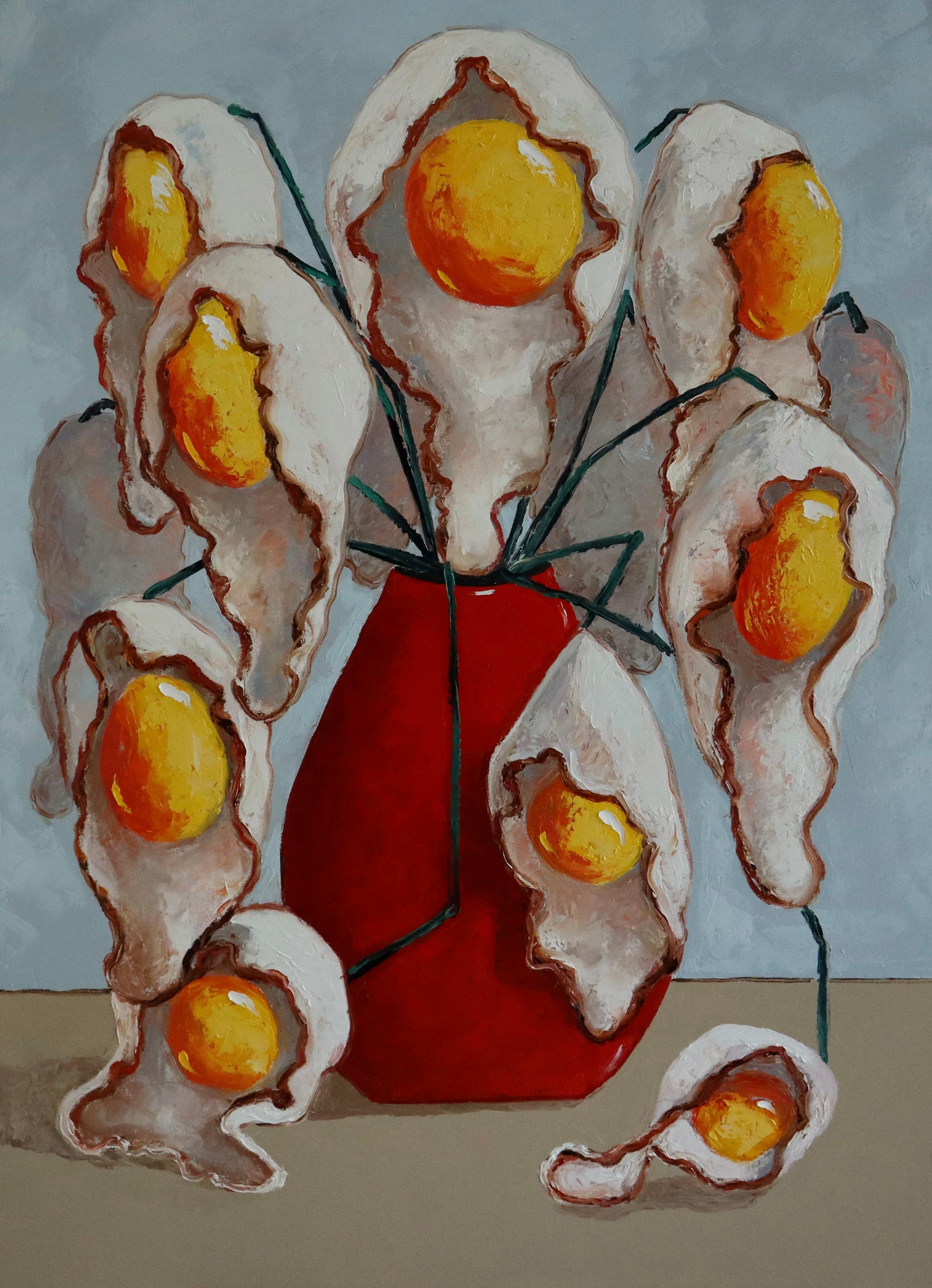 Suthamma (Ta) Byrne Figurative Painting - Egg flowers
