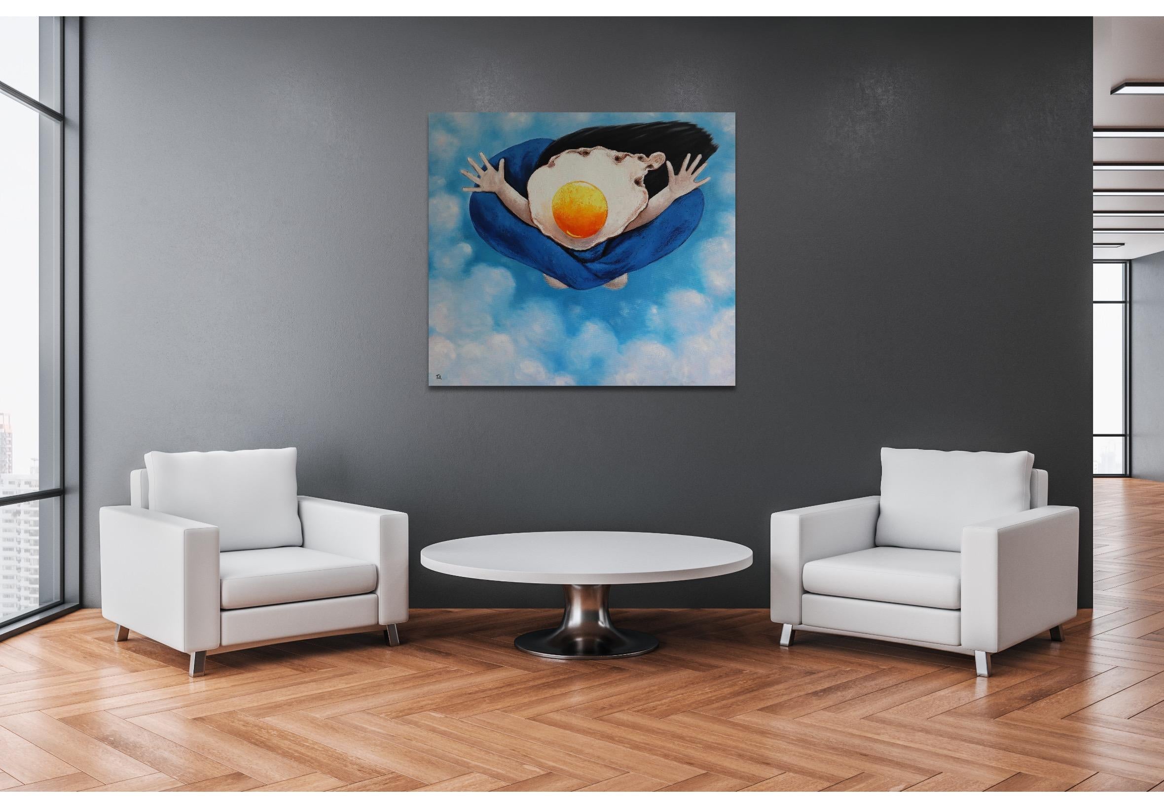 Auf den ersten Blick mag Egg Girl als humorvoll, schrullig, schnoddrig oder sogar clever erscheinen. Es kann aber auch eine tiefere Bedeutung in dem Werk stecken. Das Eiermädchen will gesehen werden, aber es will sich nicht völlig offenbaren. Auf