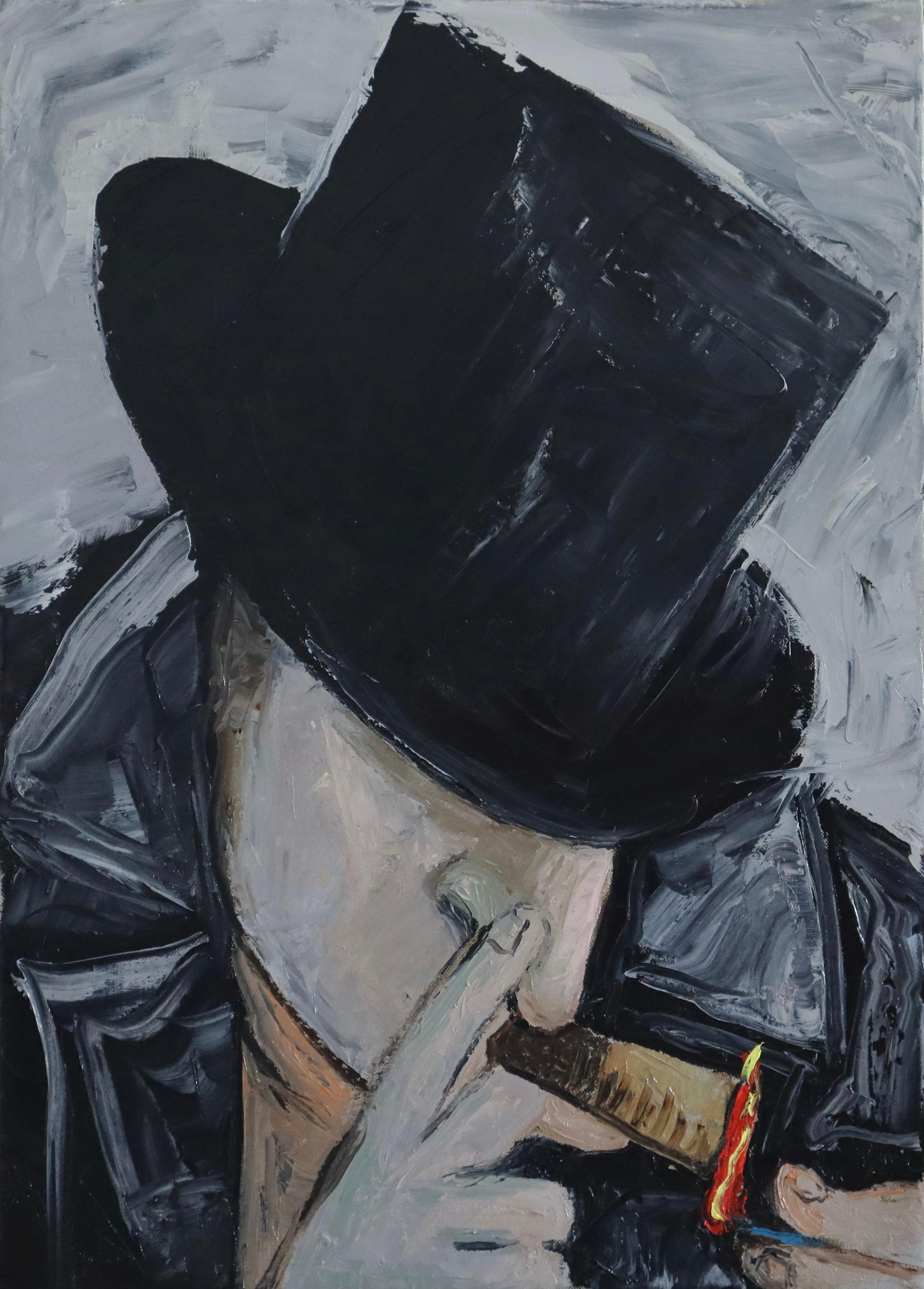 Suthamma (Ta) Byrne Figurative Painting - Man in black