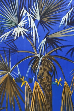 Sutherland, affiche de voyage originale de Menton, Riviera française, plage, palmier 1964