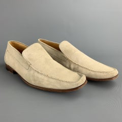 SUTOR MANTELLASSI Size 11 Natural Suede Slip On Loafers