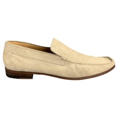 SUTOR MANTELLASSI Size 11 Natural Suede Slip On Loafers