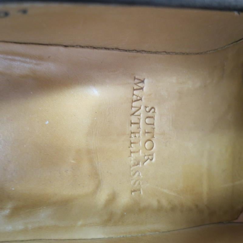 SUTOR MANTELLASSI Size 8 Brown Suede Penny Loafers For Sale 5