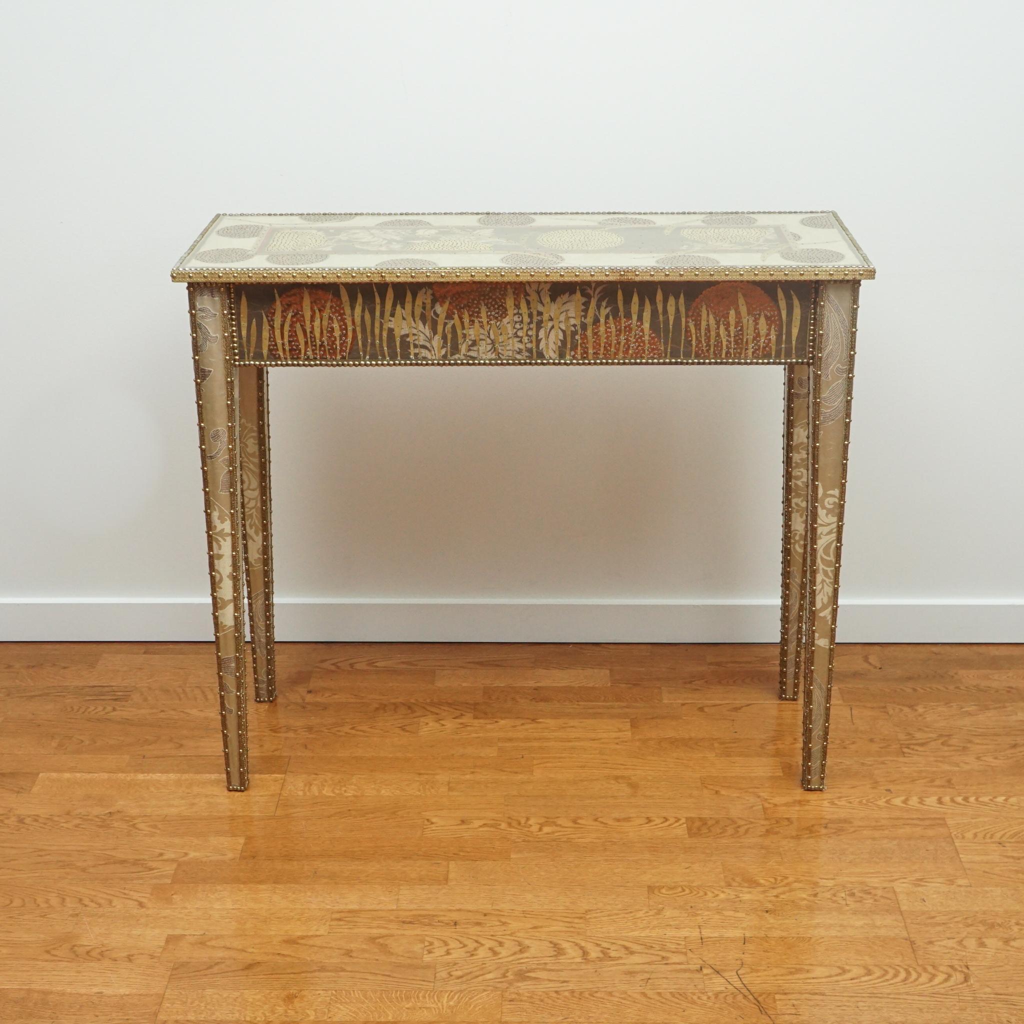 Brass Hand Crafted Italian Console Table 