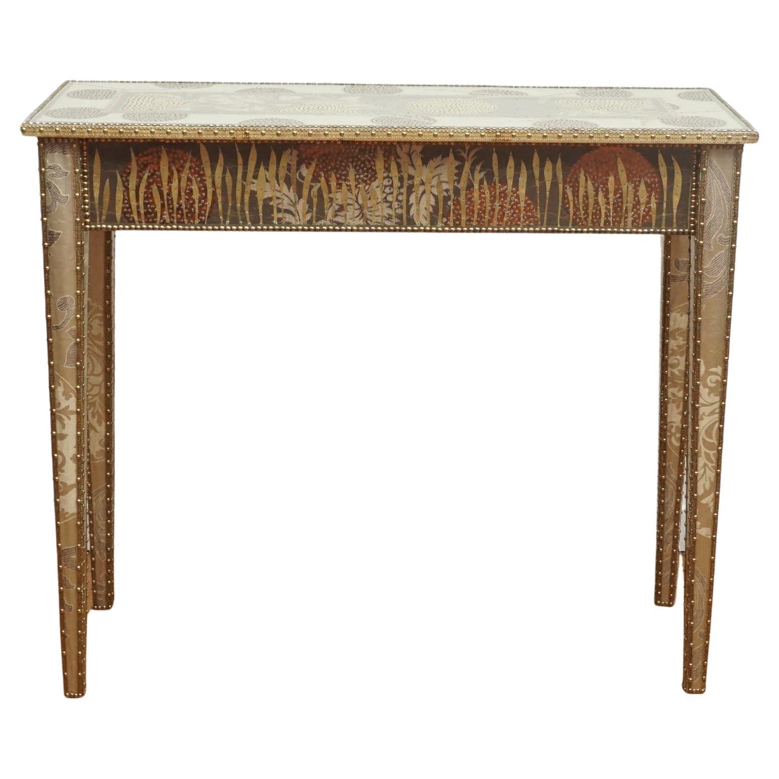 Hand Crafted Italian Console Table "Sutra" by Valentina Giovando For Sale