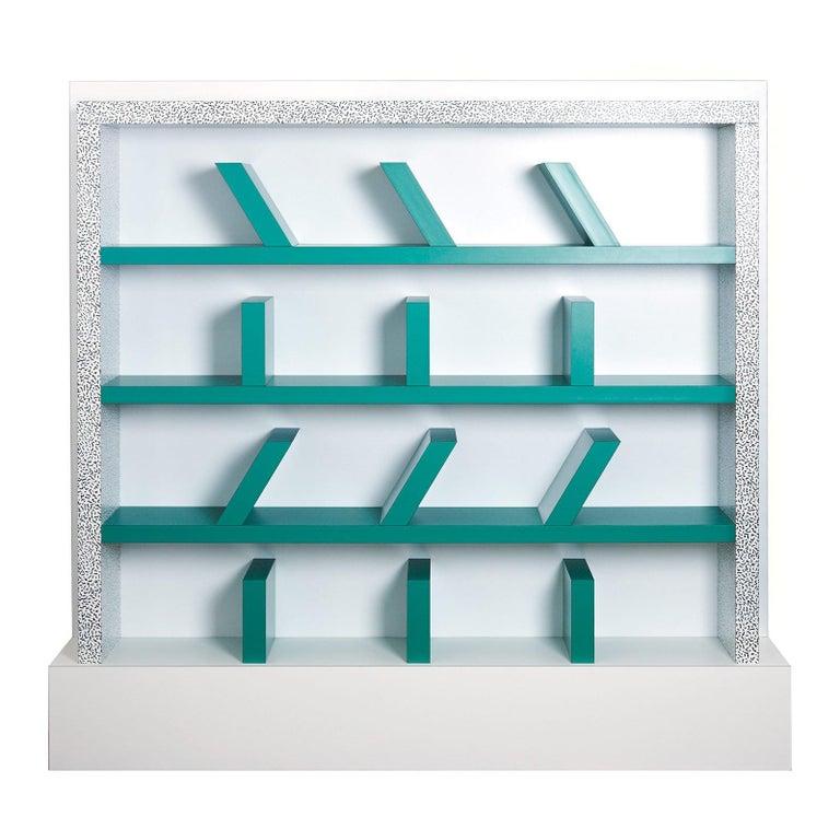 The Suvretta bookcase in plastic laminate was originally designed in 1981, by Ettore Sottsass for Memphis Milano.

Ettore Sottsass was born in Innsbruck in 1917. In 1939 he graduated in architecture at the Politecnico di Torino. One of the most