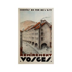 Circa 1930 Original travel poster - Remiremont - Vosges Chemins de fer de l'Est