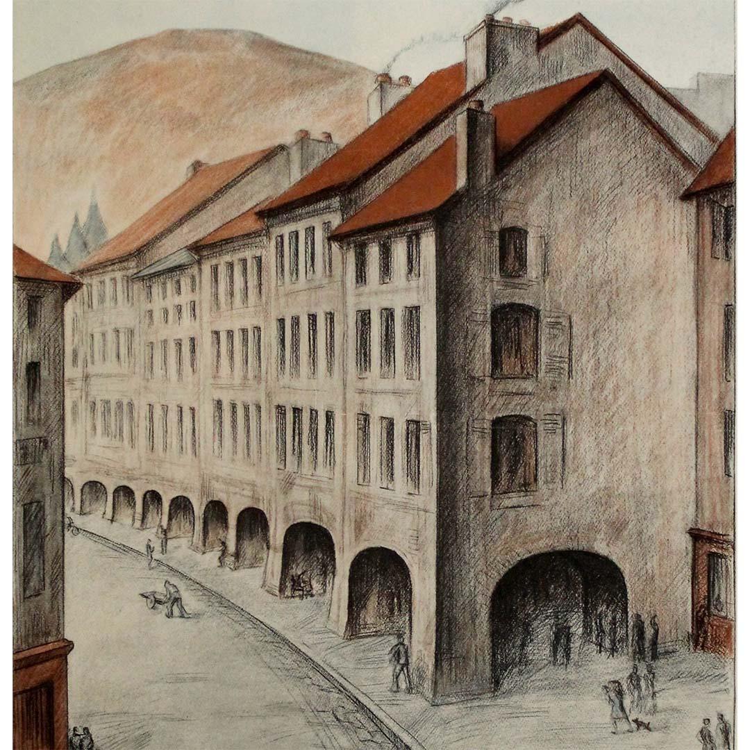 Circa 1930 Original travel poster - Remiremont - Vosges Chemins de fer de l'Est For Sale 1