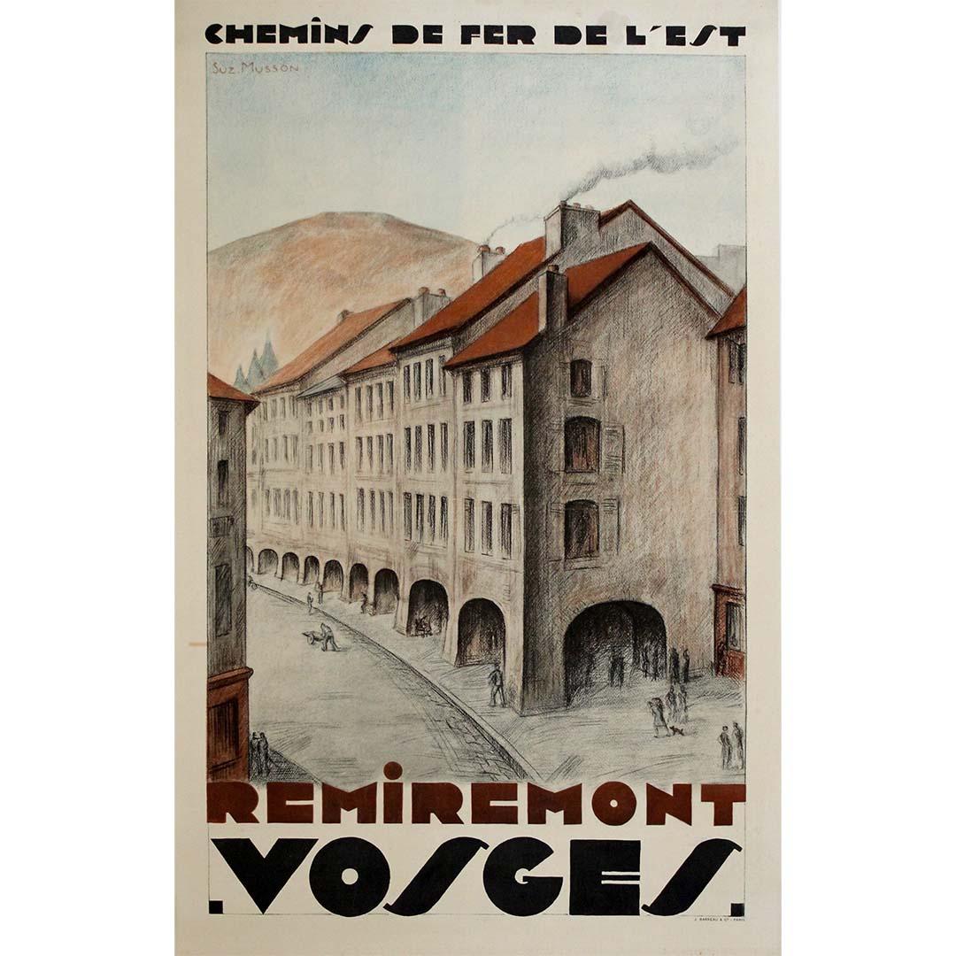 Circa 1930 Original travel poster - Remiremont - Vosges Chemins de fer de l'Est - Print by Suz. Musson
