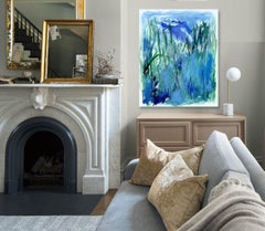 Rainwater in the Garden, Painting, Acrylic on Paper