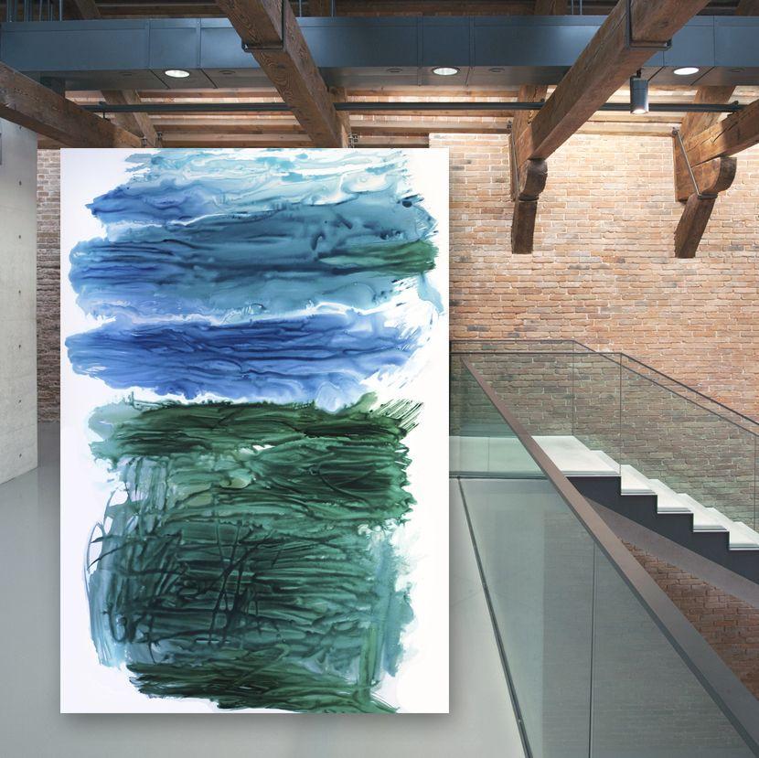 Sonido de lluvia, Pintura, Acrílico sobre papel - Painting de Suz Shippey Borski
