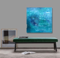 Water Garden / Light Rain, Painting, Acrylic on Canvas