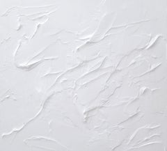 Weiße weiße Blume, Malerei, Acryl auf Leinwand