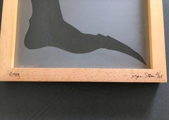 Grabado al ácido Escultura abstracta de vidrio para pared Obra de arte Enmarcada ed. 25 Firmada