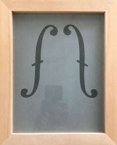 Acid etched Music Note Clef Glass Wall Sculpture Artwork Framed ed. 25 Signed 