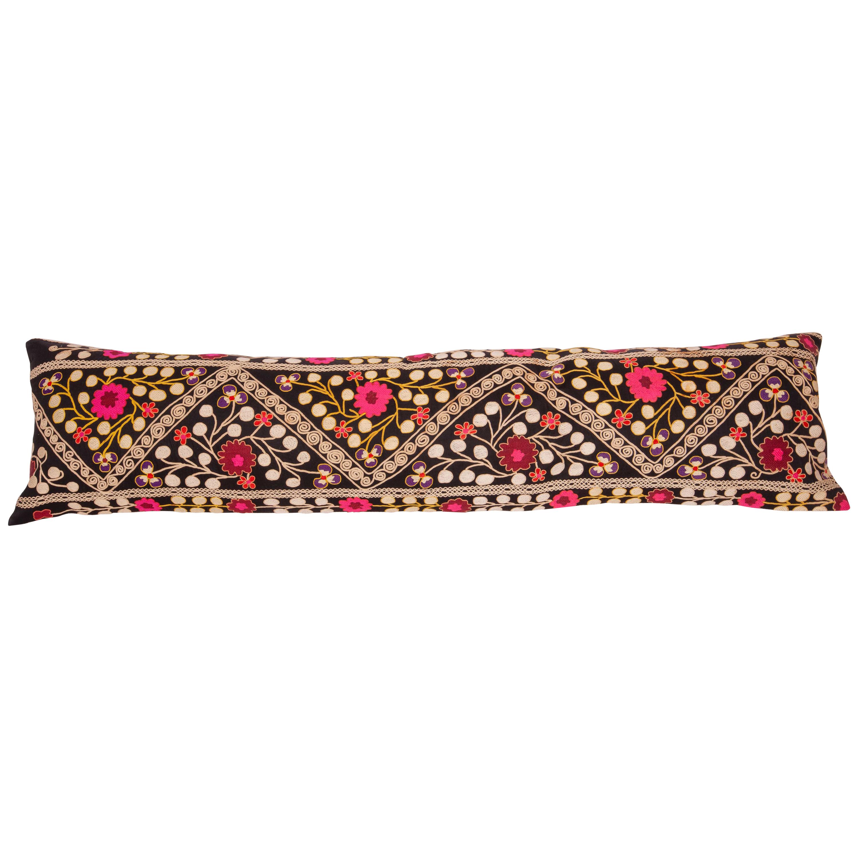 Suzan Lumbar Pillow Case Fashioned from a Mid-20th Century Uzbek Suzani