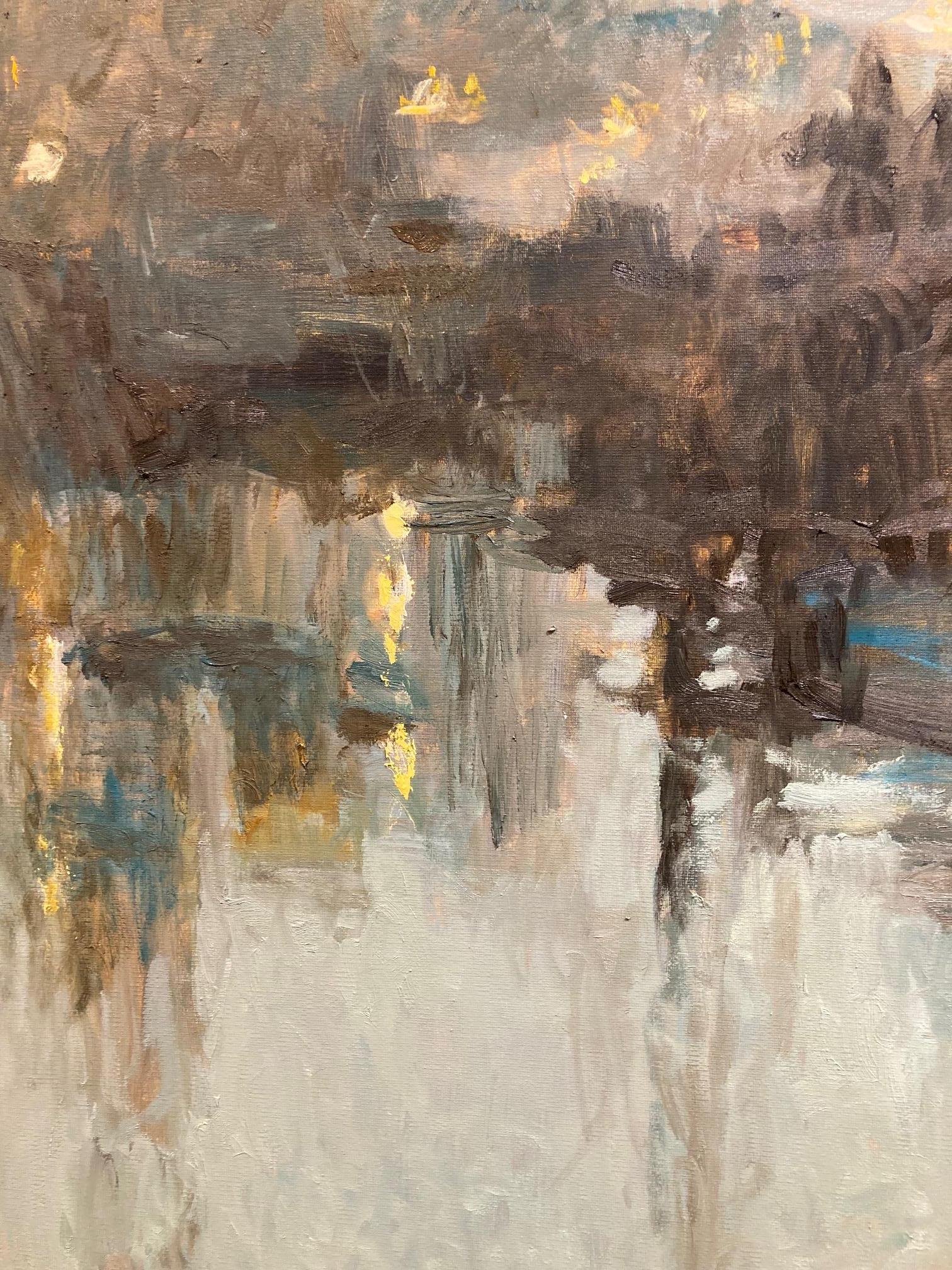 Before the Moment Breaks Ölgemälde auf Leinwand Romance Harbour Auf Lager (Zeitgenössisch), Painting, von Suzan Schuttelaar