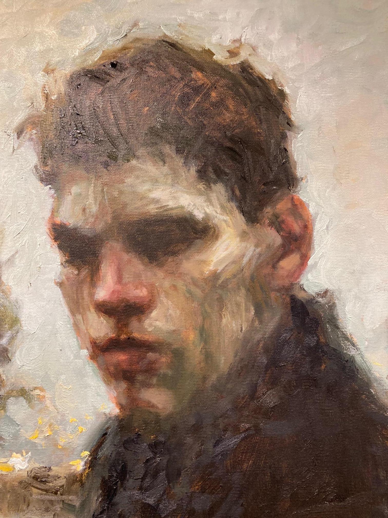 Before the Moment Breaks Ölgemälde auf Leinwand Romance Harbour Auf Lager im Angebot 1