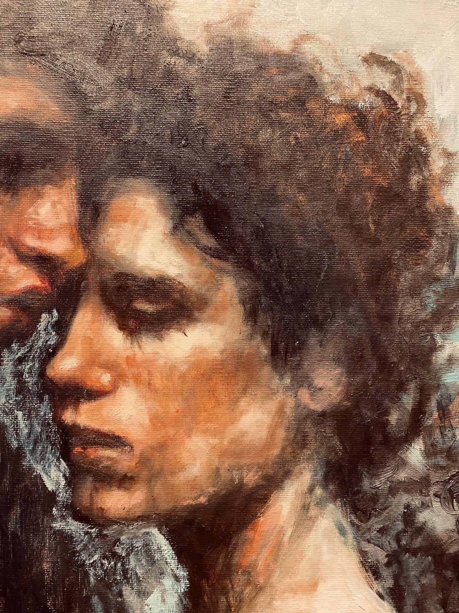 Zwischen Stille und Berührung Ölgemälde auf Leinen Leinwand Contemporary Auf Lager (Zeitgenössisch), Painting, von Suzan Schuttelaar