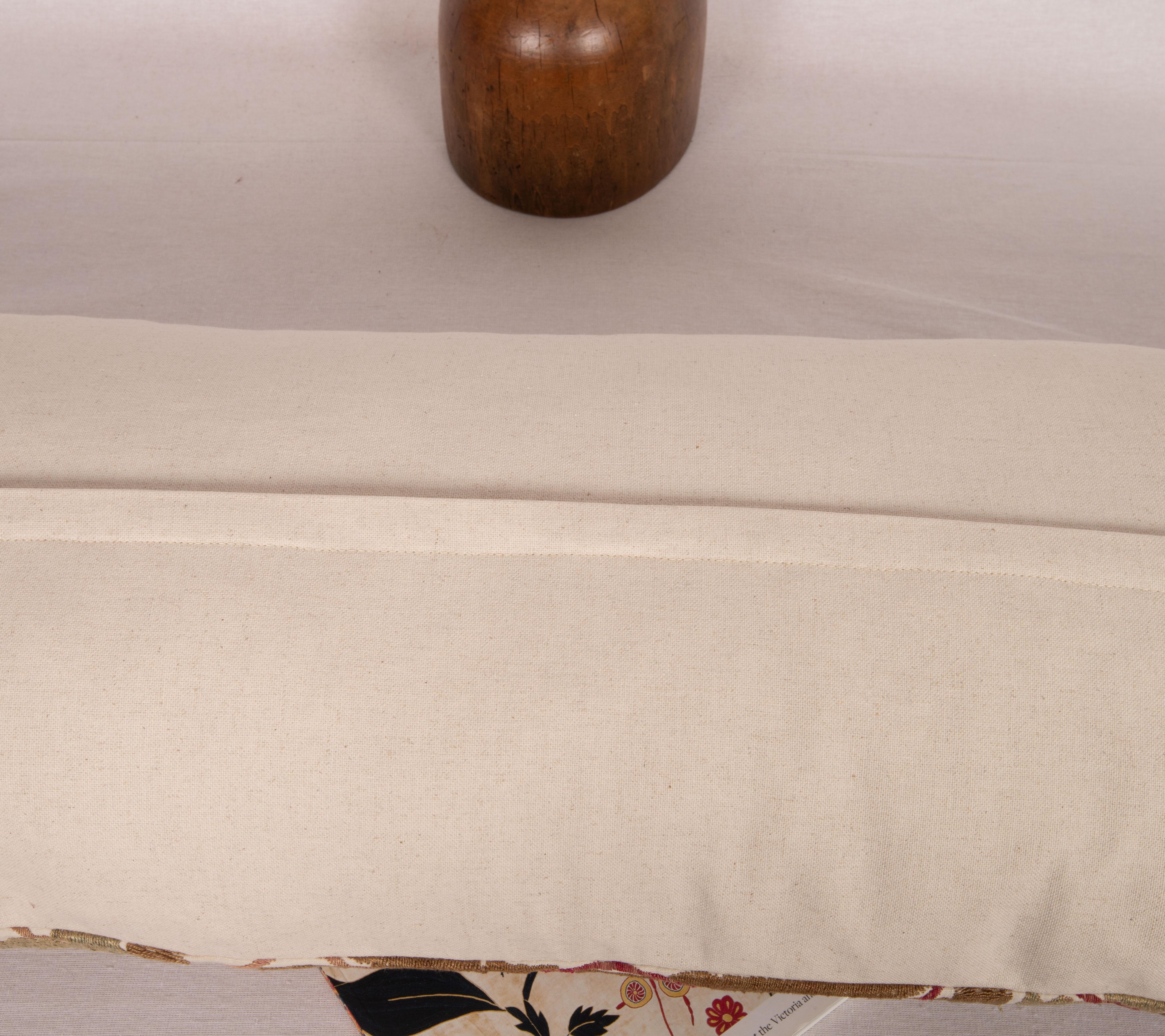 Cotton Suzani Body Pillow Case, Uzbekistan, 1970s For Sale