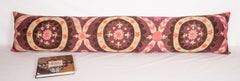 Suzani Body Pillow Fashioned from a Tashkent Suzani, Uzbekistan