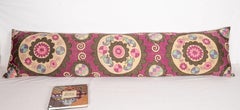 Suzani Body Pillow Fashioned from a Tashkent Suzani, Uzbekistan