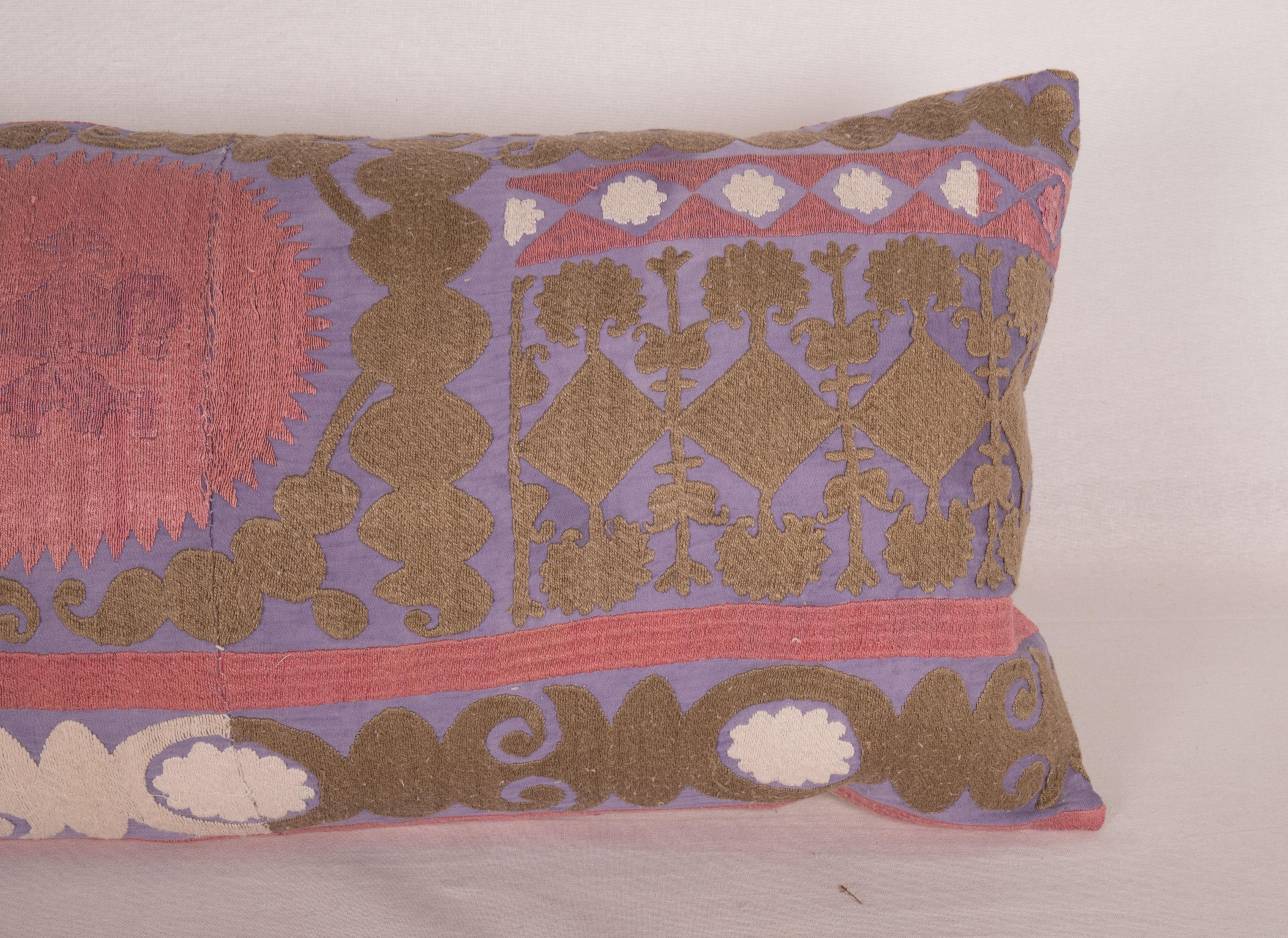 20th Century Suzani Body Pillow, Uzbekistan, Mid-20th C. For Sale