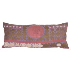 Vintage Suzani Body Pillow, Uzbekistan, Mid-20th C.