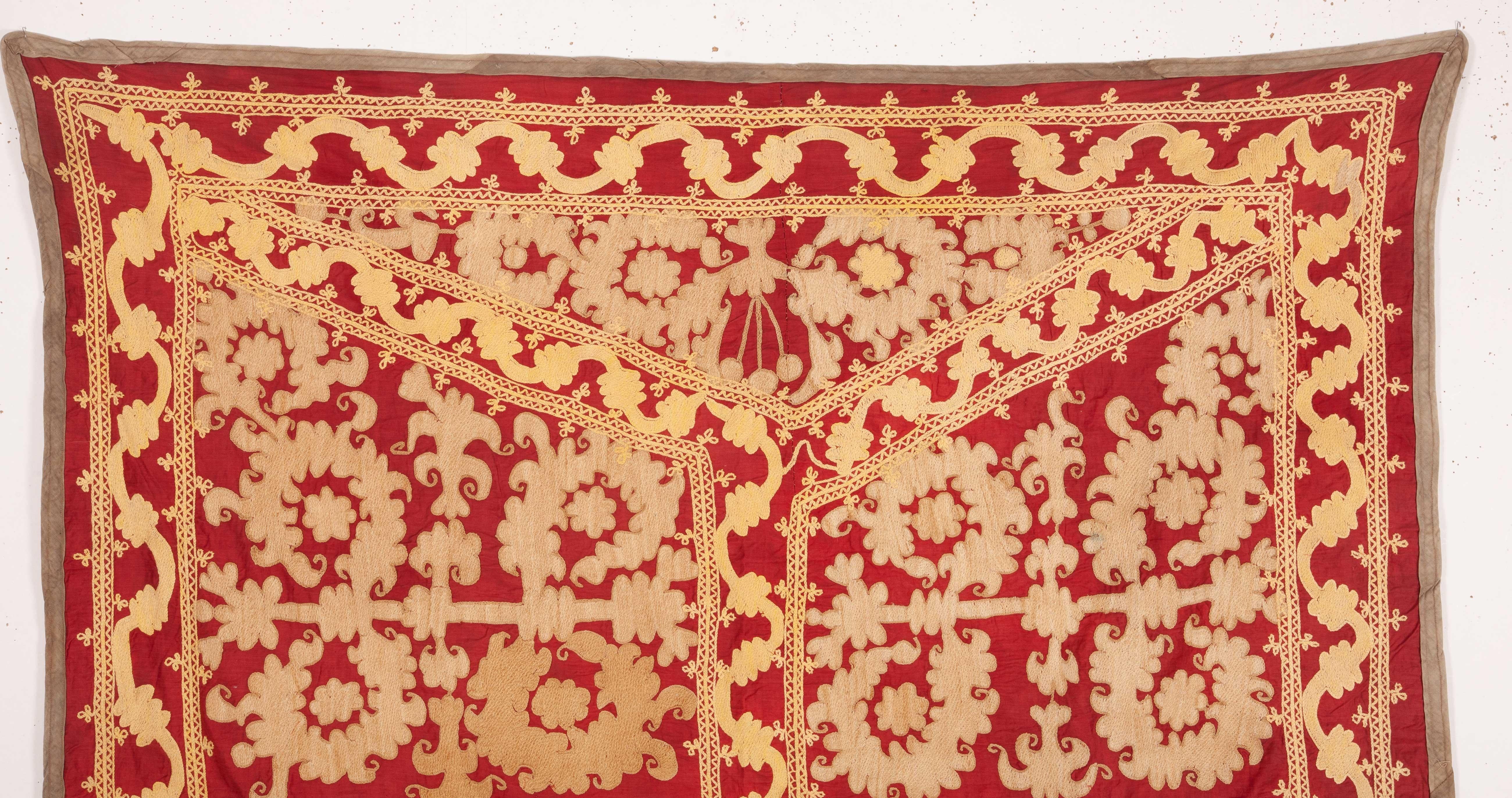 Embroidered Suzani Cradle Cover from Samarkand Uzbekistan, 1970s