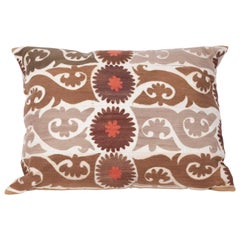 Suzani Floor Cushion Made from an Early 20th Century Uzbek Suzani