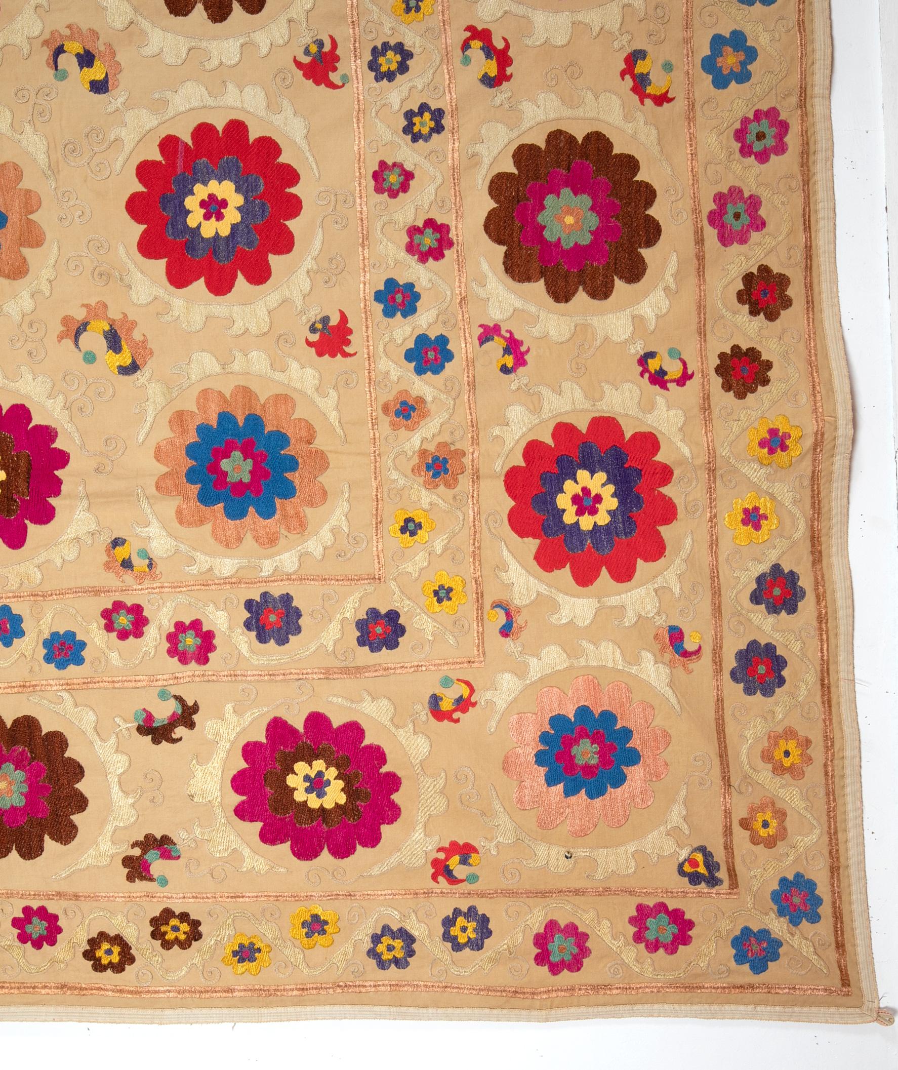20th Century Suzani from Bukhara, Uzbekistan, Central Asia, 1970s For Sale