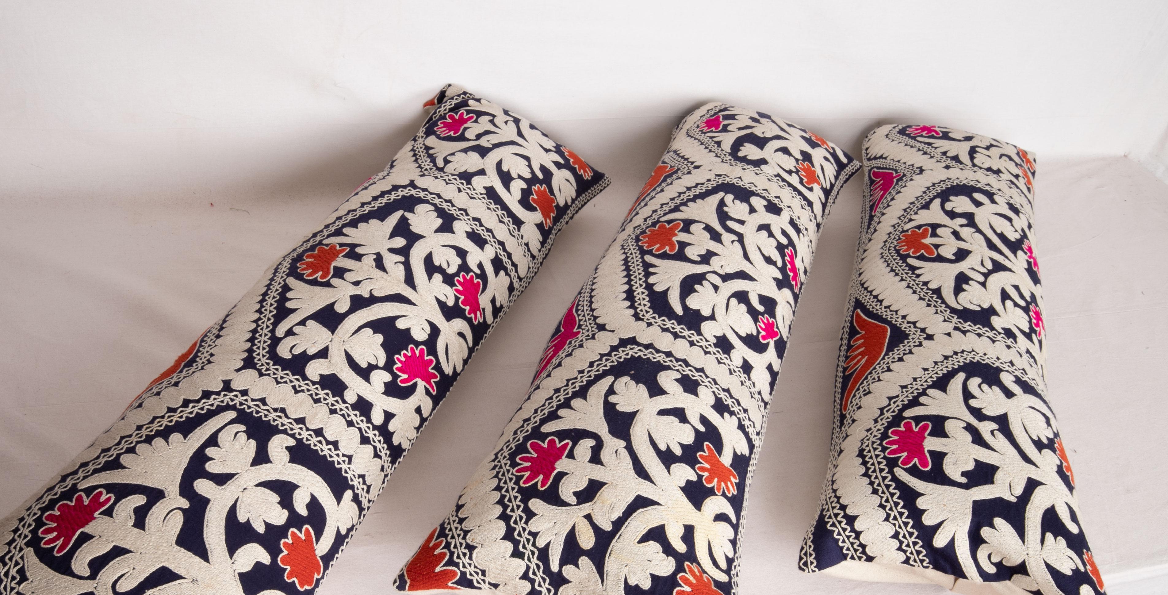 Suzani Lumbar Pillow Cases Fashioned from an Uzbek Suzani, 1960s In Good Condition For Sale In Istanbul, TR