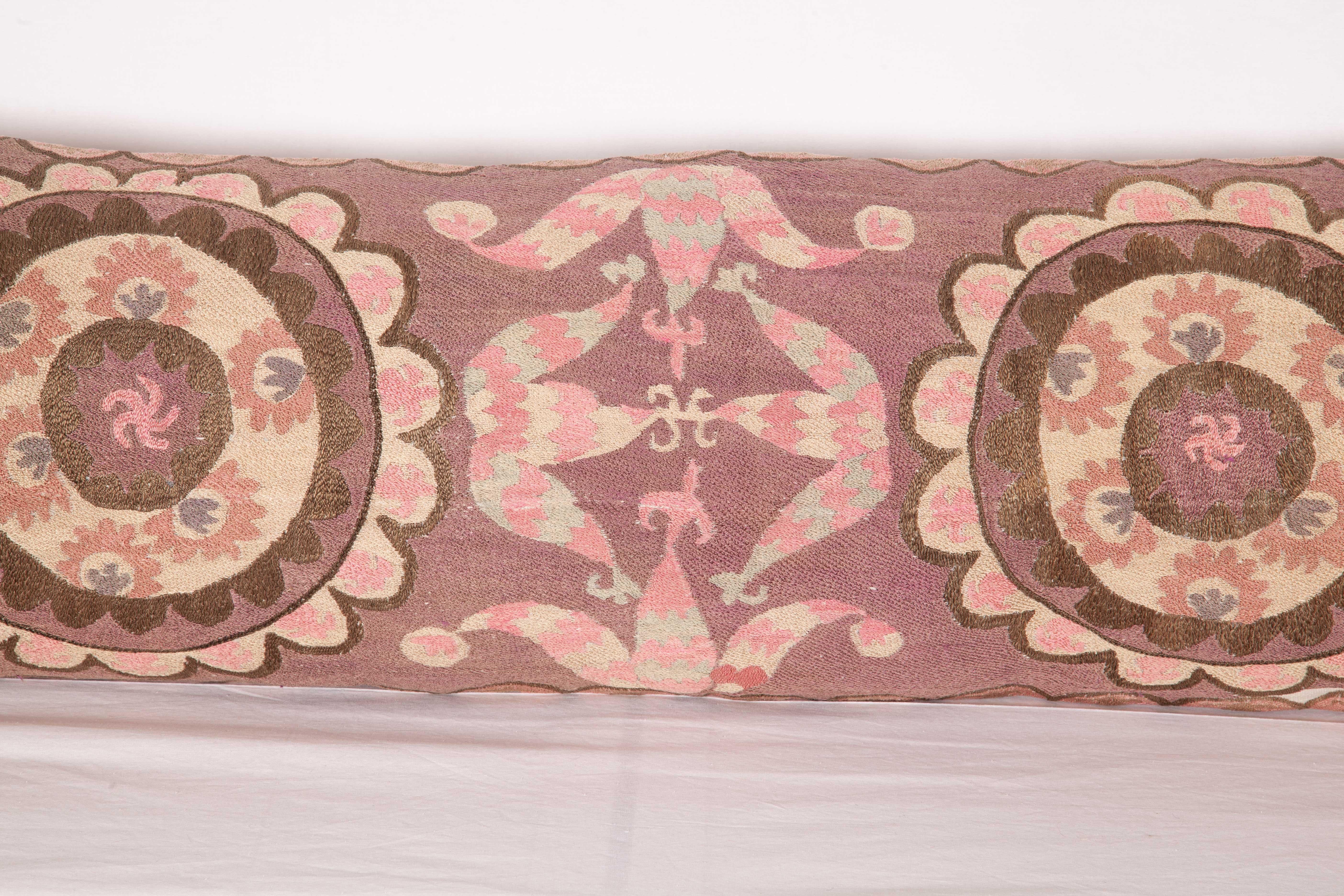 Suzani Lumbar Pillow Cases Fashioned from All-Over Embroidered Tashket Suzani 4