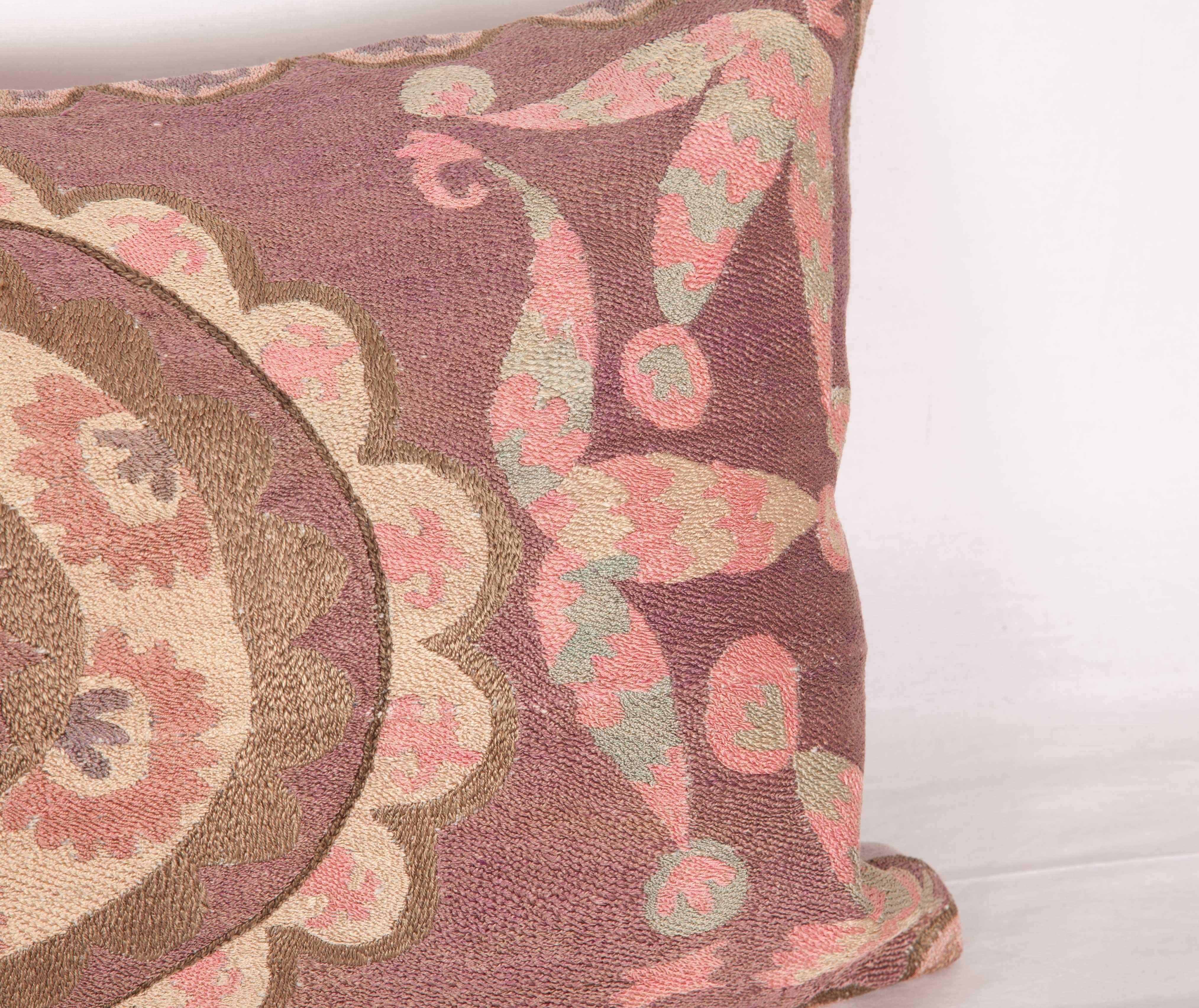 Suzani Lumbar Pillow Cases Fashioned from All-Over Embroidered Tashket Suzani 2