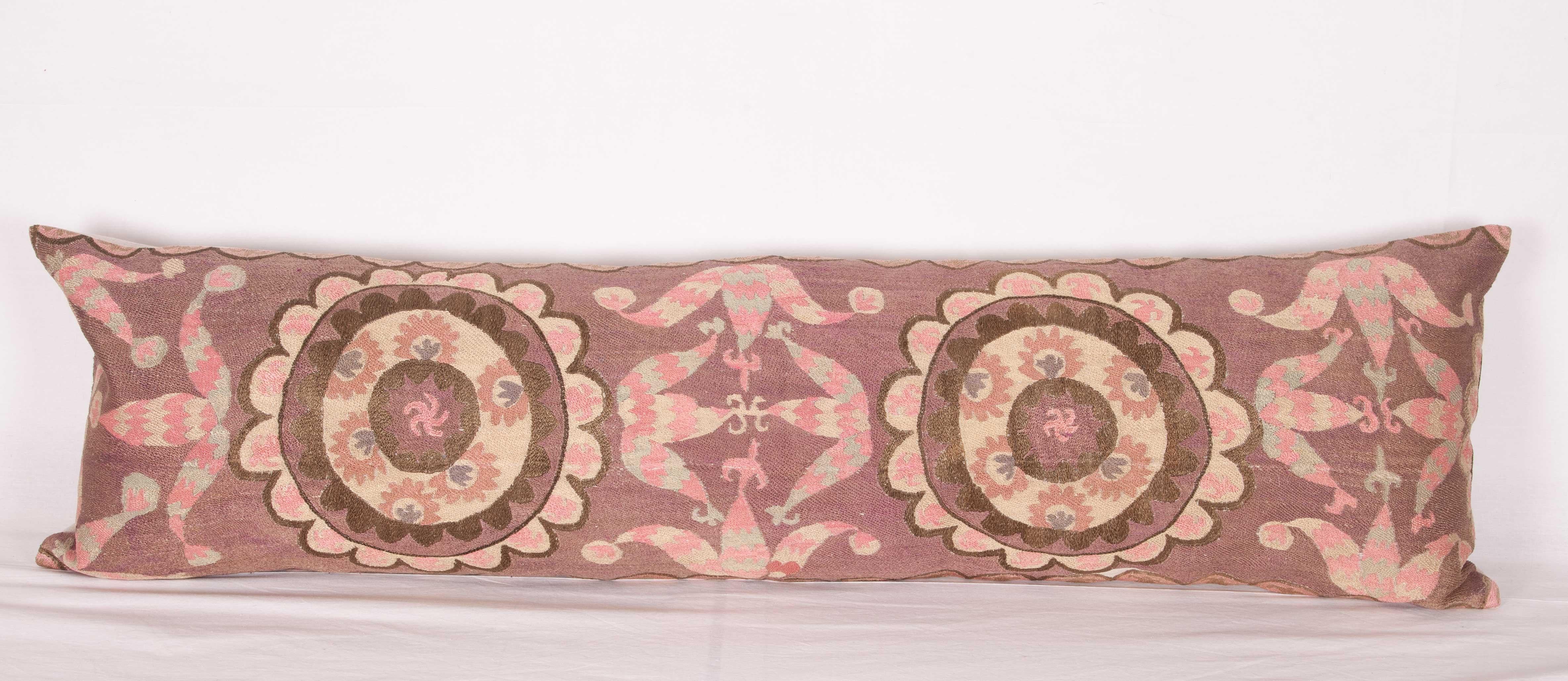 Suzani Lumbar Pillow Cases Fashioned from All-Over Embroidered Tashket Suzani 3