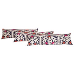 Vintage Suzani Lumbar Pillow Cases Fashioned from an Uzbek Suzani, 1960s