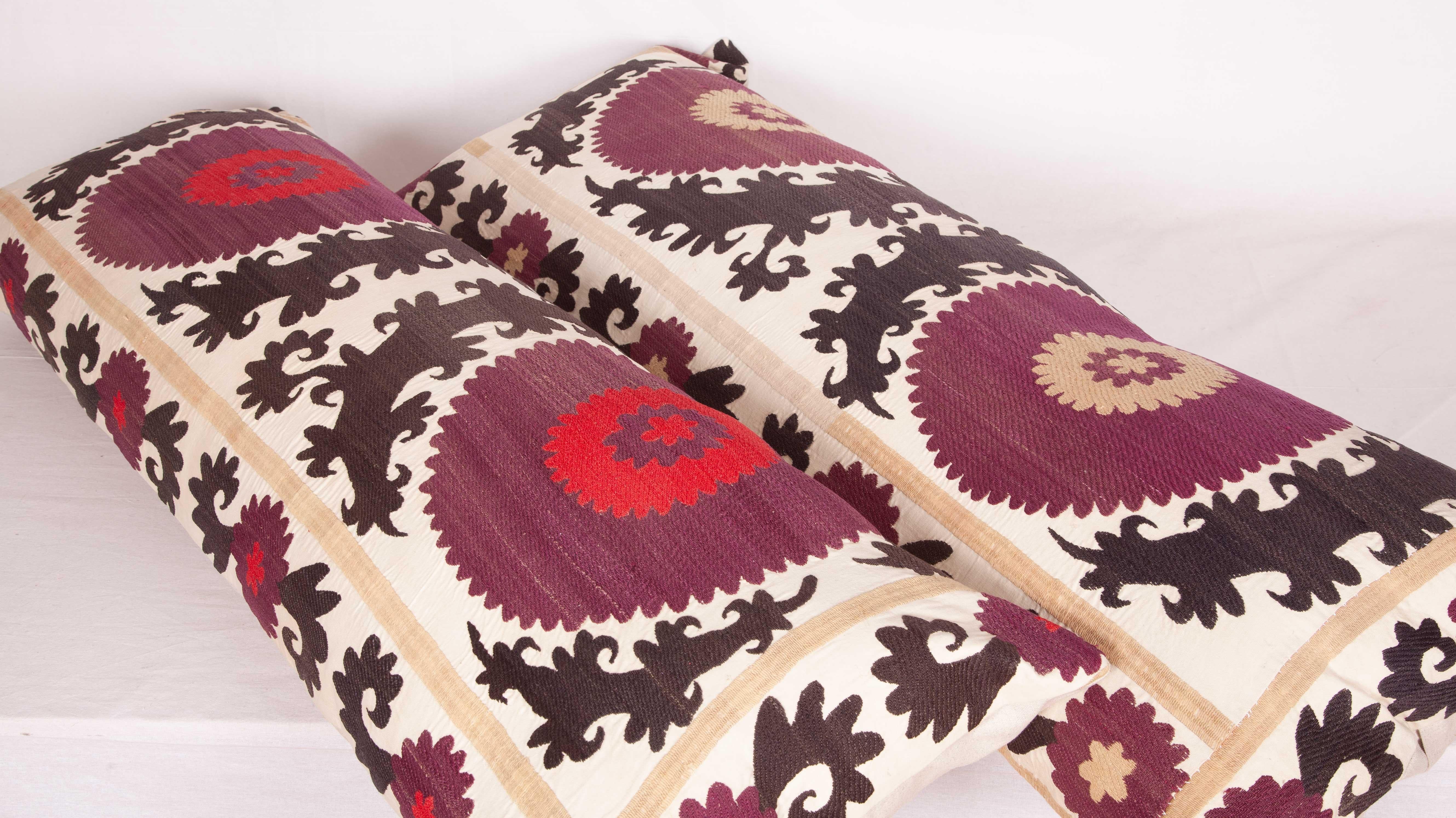 Suzani Lumbar Pillow Cases Made from an Early 20th Century Samarkand Suzani 4